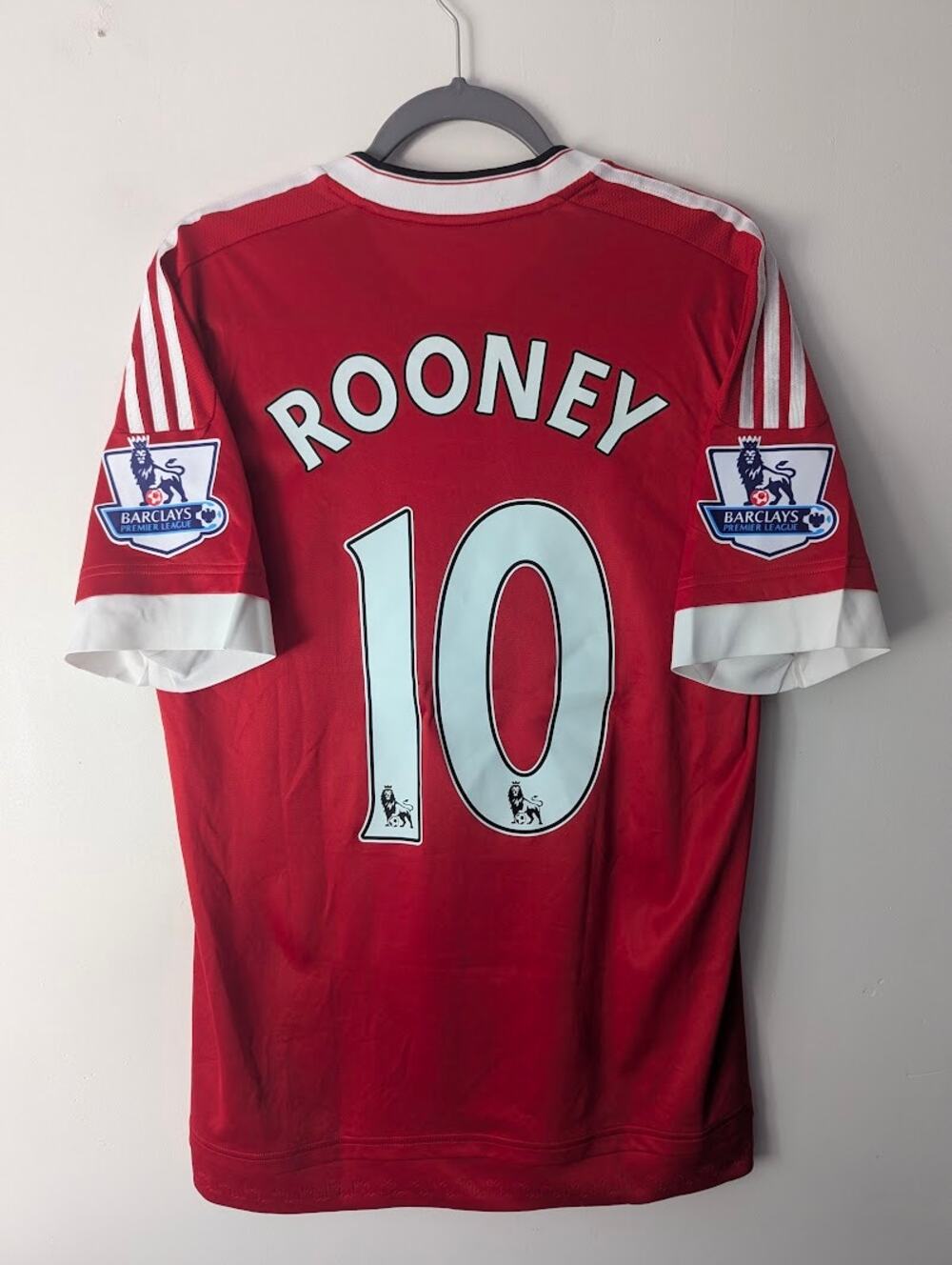 Man United Rooney 2015/16 Home Jersey Large Player Version EPL Patched